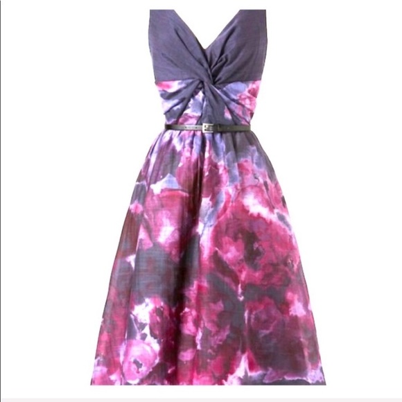 Lela Rose Neiman Marcus Floral Derby Dress 4 Pink - Picture 3 of 7